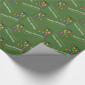 Billard Balls Pool Bälle auf Tische glücklich Gebu Geschenkpapier (Ecke)