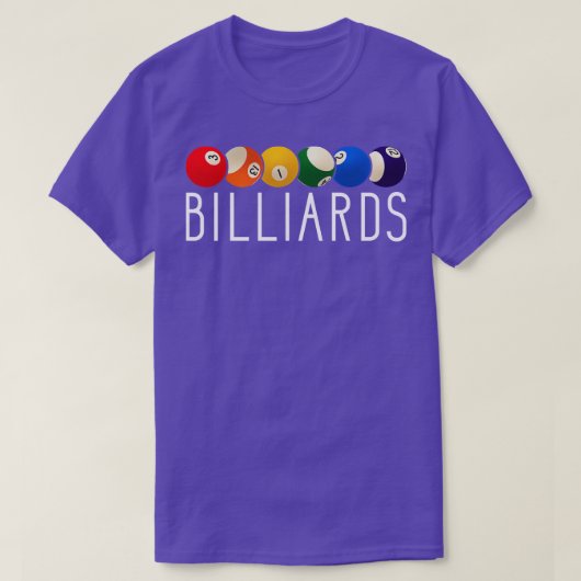Billard Balls Pool Player T-Shirt (Design vorne)