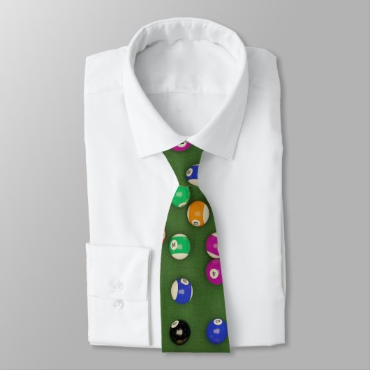 Billard Balls Pool Table Necktie Krawatte (Gebunden)