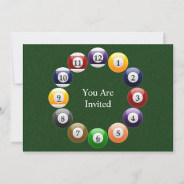 Billard Balls Shiny Colorado Snookersport Einladung