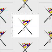 Billard-Balls und Pool-Cues Stoff (Kachel)