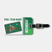 Billard Balls 🎱 und Pool Stick Gepäckanhänger (Vorderseite horizontal)