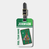 Billard Balls 🎱 und Pool Stick Gepäckanhänger (Vorderseite vertikal)