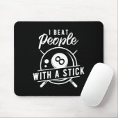 Billard Beat People mit Stick Funny Billiard Q Mousepad (Mit Mouse)
