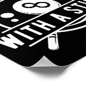 Billard Beat People mit Stick Funny Billiard Q Poster (Ecke)
