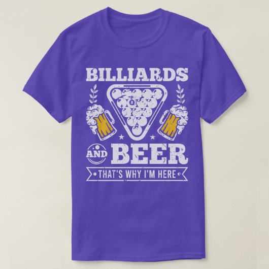 Billard Beer Pool Player Mens Billiard T-Shirt (Design vorne)