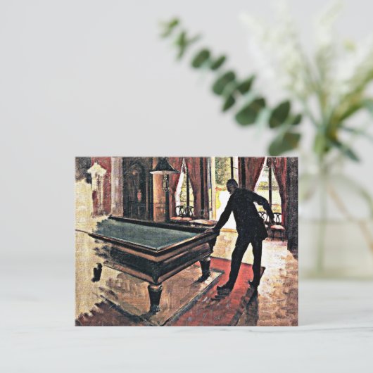 Billard, berühmtes Gemälde Postkarte (Stehend Vorderseite)