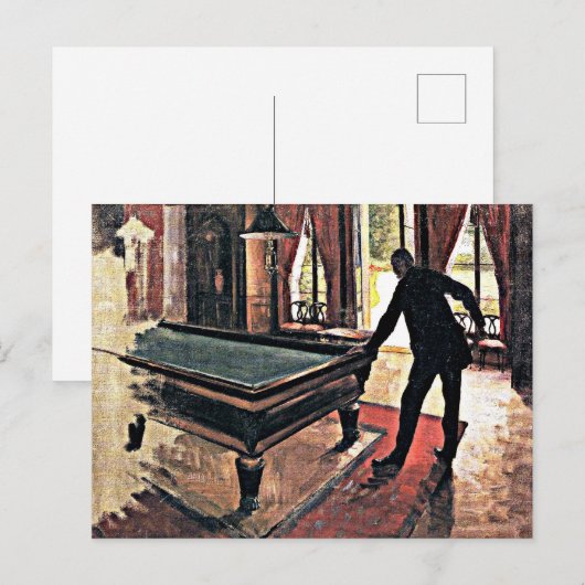 Billard, berühmtes Gemälde Postkarte (Vorne/Hinten)
