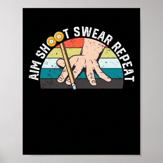 Billard Billard Billard 8 Acht Ball bestrebt Poster (Vorne)