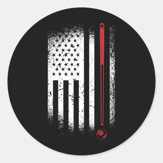 Billard Billard Billard Billard Billard Cue 8-l Runder Aufkleber (Vorderseite)