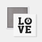 Billard Billard Billard Billard Billard Liebe Graf Magnet (Vorderseite/Rückseite)