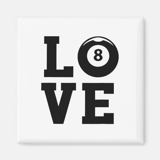 Billard Billard Billard Billard Billard Liebe Graf Magnet (Vorne)