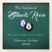 Billard Billard Billard Billardtisch - Bar Glasuntersetzer (Vorderseite)