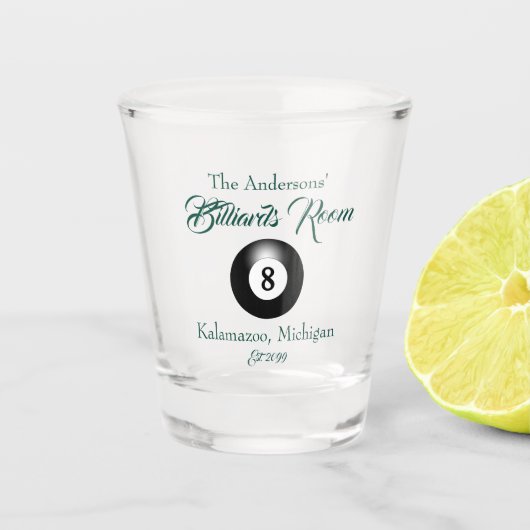 Billard Billard Billard Billardtisch - Bar Schnapsglas (Vorderseite)