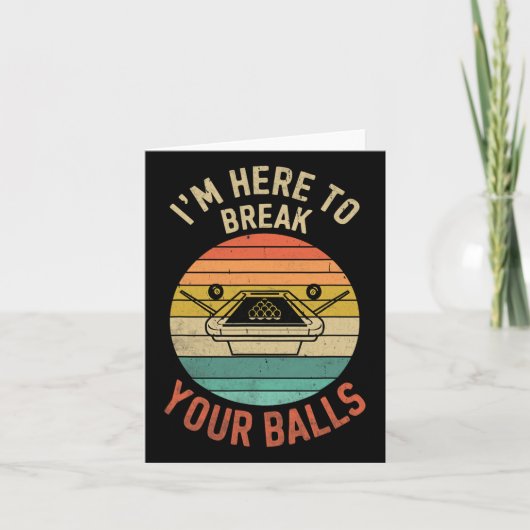 Billard Billard Billard hier, um Ihre Karte (Vorderseite)