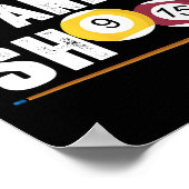 Billard Billard Billard Player schaltet und schieß Poster (Ecke)
