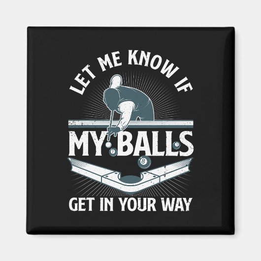 Billard Billard Design Damen Billiard Pool Magnet (Vorne)