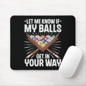 Billard Billard Design Damen Billiard Pool Mousepad (Mit Mouse)