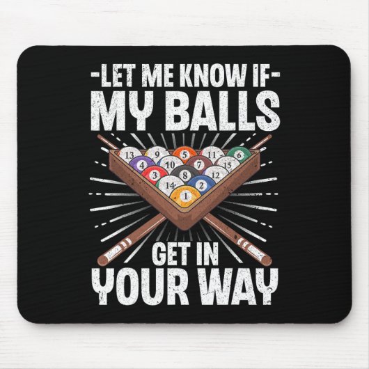 Billard Billard Design Damen Billiard Pool Mousepad (Vorne)