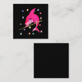 Billard Billard Female Quadratische Visitenkarte (Vorne/Hinten)