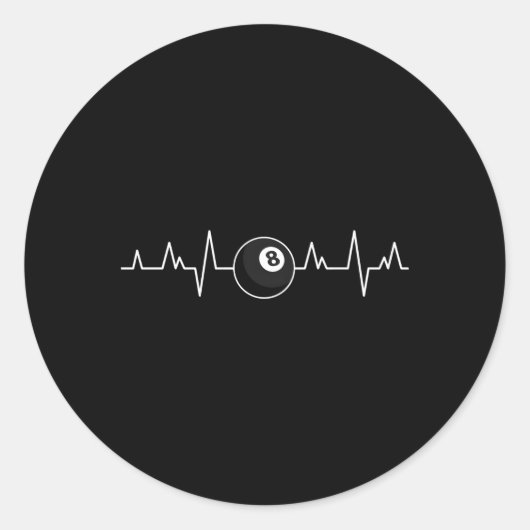 Billard Billard für Poolspieler 8 Ball Runder Aufkleber (Vorderseite)