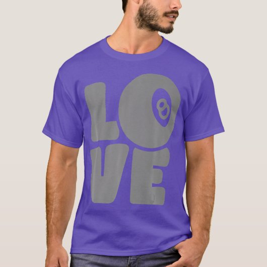 Billard Billard Grafik Liebe Pool T-Shirt (Vorderseite)
