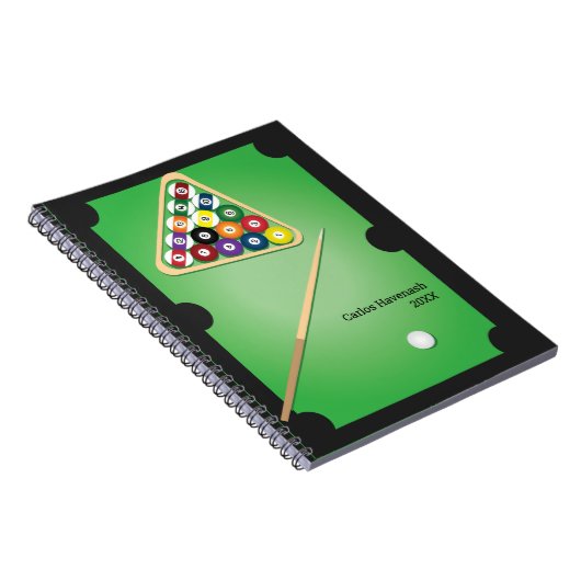 Billard Billard Personalisiertes Notebook Notizblock (Rechte Seite)