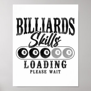 Billard Billard Player Ll 8 Ll Vintag Billiard Sk Poster