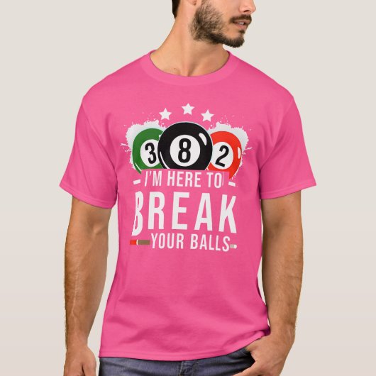 Billard Billard Pool Break Balls Rack T-Shirt (Vorderseite)