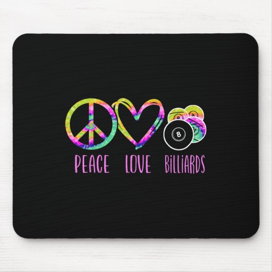 Billard Billard Pool Player Ball Gefärbte Krawatte Mousepad (Vorne)