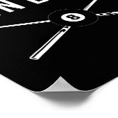 Billard Billard Pool Player Design mit acht Ball m Poster (Ecke)
