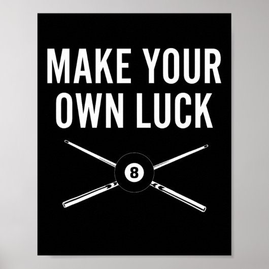 Billard Billard Pool Player Design mit acht Ball m Poster (Vorne)