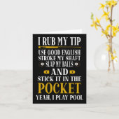 Billard Billard Spieler Funny Billiard I Rub mein  Karte (Gelbe Blume)