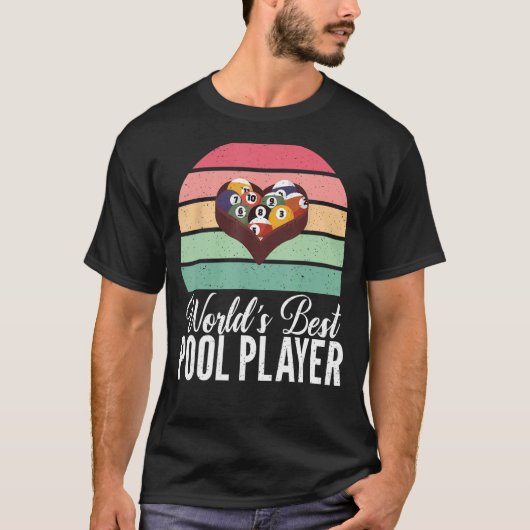 Billard Billard Weltbesten Pool Player T-Shirt (Vorderseite)