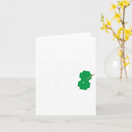 Billard-Billardtisch statt Billard spielen Karte (Gelbe Blume)