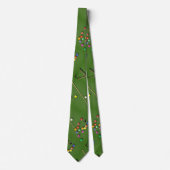Billard Billardtisch und Balls Necktie Krawatte (Vorderseite)
