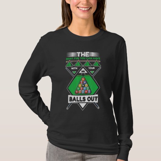 Billard Billiard Rack Player Snooker Pool T-Shirt (Vorderseite)