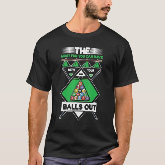Billard Billiard Rack Player Snooker Pool T-Shirt (Vorderseite)