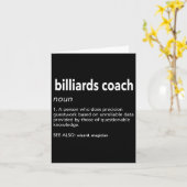Billard Coach Definition Funny Pool Player Spaß Karte (Gelbe Blume)