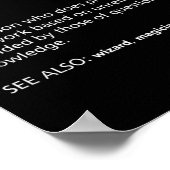 Billard Coach Definition Funny Pool Player Spaß Poster (Ecke)