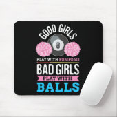 Billard Cue Sport Game Pool Billiard Player Gesche Mousepad (Mit Mouse)