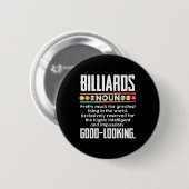 Billard Definition - Funny Billiard 8 Ball Pool Button (Vorne & Hinten)