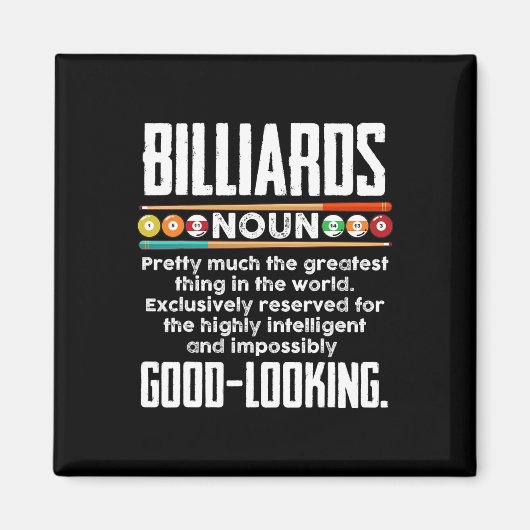 Billard Definition - Funny Billiard 8 Ball Pool Magnet (Vorne)