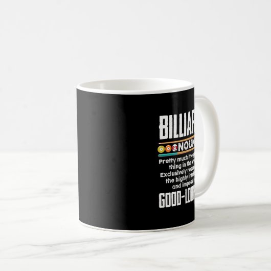 Billard Definition Funny Billiard 8 Ball Pool Pl Kaffeetasse (VorderseiteRechts)