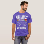 Billard Definition Funny Billiard 8 Ball Pool T-Shirt (Vorne ganz)