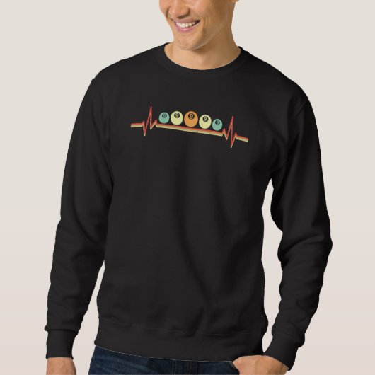 Billard-Design für Billard-Ball-Player Sweatshirt (Vorderseite)