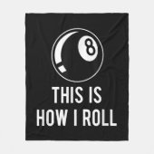 Billard Design für Poolspieler Retro 8 Ba. Fleecedecke (Vorderseite)