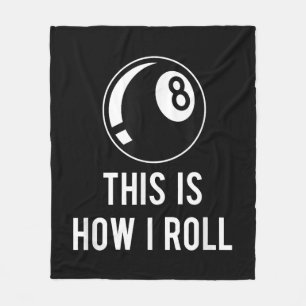 Billard Design für Poolspieler Retro 8 Ba. Fleecedecke