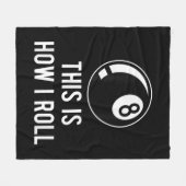 Billard Design für Poolspieler Retro 8 Ba. Fleecedecke (Vorderseite (Horizontal))