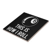 Billard Design für Poolspieler Retro 8 Ba. Fliese (Seite)